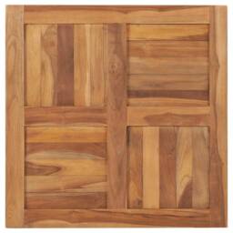 Berkfield Home Table Top Solid Teak Wood 70x70x2.5 cm in Brown - thumbnail 3