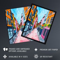 "Artery8 Carnaby Street London Vibrant Colourful Painting Wall Art Print - Size: W12"" x H16""" - thumbnail 2