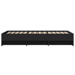 Berkfield Home Bed Frame without Mattress Black 90x200 cm Engineered Wood - thumbnail 6