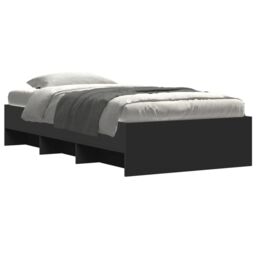 Berkfield Home Bed Frame without Mattress Black 90x200 cm Engineered Wood - thumbnail 3