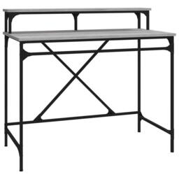 Berkfield Home Desk Grey Sonoma 100x50x90 cm Engineered Wood & Iron - Size: 100 x 50 x 90 cm