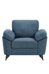 More4Homes Malmo Modern Scandi Style Fabric Living Room Chair in Blue - Size: 1 Seater - thumbnail 3