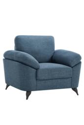 More4Homes Malmo Modern Scandi Style Fabric Living Room Chair in Blue - Size: 1 Seater - thumbnail 2