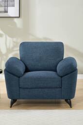More4Homes Malmo Modern Scandi Style Fabric Living Room Chair in Blue - Size: 1 Seater - thumbnail 8