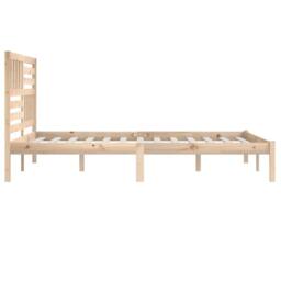 Berkfield Home Beautiful Bed Frame 180x200 cm Super King Size Solid Wood Pine in Light Tan - thumbnail 5