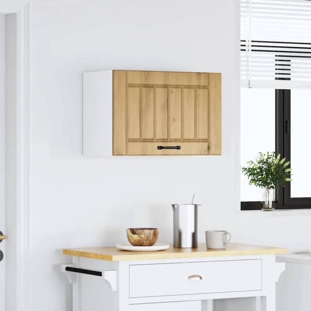 Berkfield Home Kitchen Wall Cabinet Lucca Artisan Oak Engineered Wood in Brown - image 1