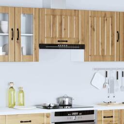 Berkfield Home Kitchen Wall Cabinet Lucca Artisan Oak Engineered Wood in Brown - thumbnail 4
