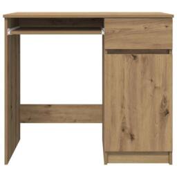 Berkfield Home Desk Artisan Oak 86x49x76 cm Engineered Wood in Brown - Size: 86 x 49 x 76 cm - thumbnail 6