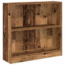 Berkfield Home Decorative Bookcase Old Wood 80x24x76 cm Engineered Wood in Brown - Size: 80 x 24 x 76 cm - thumbnail 3