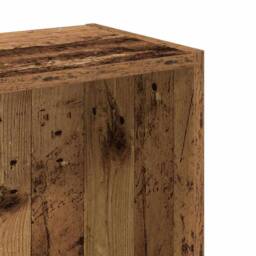 Berkfield Home Decorative Bookcase Old Wood 80x24x76 cm Engineered Wood in Brown - Size: 80 x 24 x 76 cm - thumbnail 8