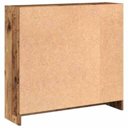 Berkfield Home Decorative Bookcase Old Wood 80x24x76 cm Engineered Wood in Brown - Size: 80 x 24 x 76 cm - thumbnail 7