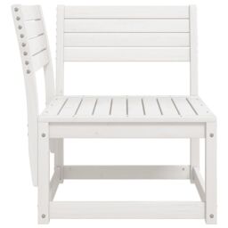Berkfield Home Garden Sofa Corner White 73x73x78 cm Solid Wood Pine - Size: 73 x 73 x 78 cm - thumbnail 5