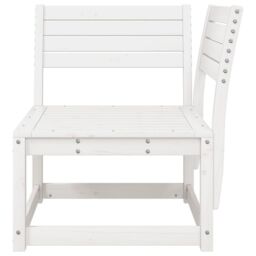 Berkfield Home Garden Sofa Corner White 73x73x78 cm Solid Wood Pine - Size: 73 x 73 x 78 cm - thumbnail 4