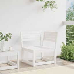 Berkfield Home Garden Sofa Corner White 73x73x78 cm Solid Wood Pine - Size: 73 x 73 x 78 cm - thumbnail 3