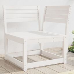 Berkfield Home Garden Sofa Corner White 73x73x78 cm Solid Wood Pine - Size: 73 x 73 x 78 cm - thumbnail 1