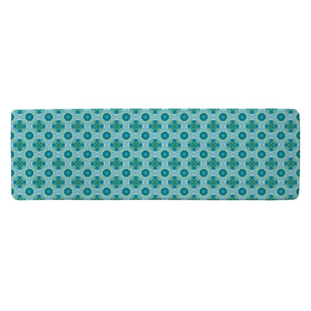 Benjamin Tate Design Green Cool Boho Chic Summer Runner Rug in Natural - Size: 67 cm x 230 cm - image 1