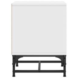 Berkfield Home Elegant Bedside Cabinets with Glass Doors 2 pcs White 35x37x50 cm - Size: 35 x 37 x 50 cm - thumbnail 8