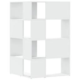 Berkfield Home Corner Bookcase 4-Tier White 85x85x140 cm Engineered Wood - Size: 85 x 85 x 140 cm - thumbnail 6