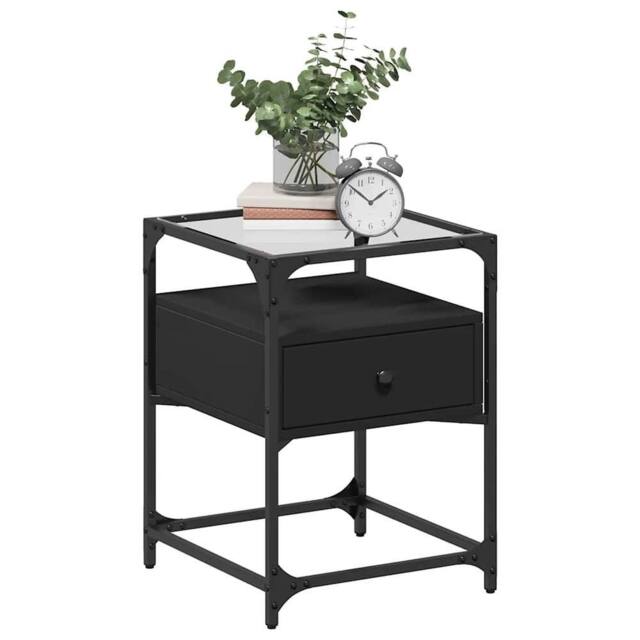 Berkfield Home Decorative Bedside Cabinets 2 pcs Black 40x40x55 cm Engineered Wood - Size: 40 x 40 x 55 cm - image 1