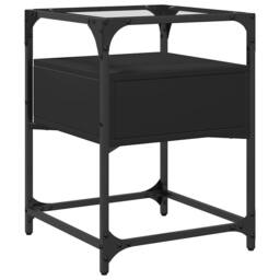 Berkfield Home Decorative Bedside Cabinets 2 pcs Black 40x40x55 cm Engineered Wood - Size: 40 x 40 x 55 cm - thumbnail 7