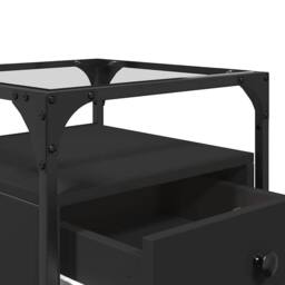 Berkfield Home Decorative Bedside Cabinets 2 pcs Black 40x40x55 cm Engineered Wood - Size: 40 x 40 x 55 cm - thumbnail 9