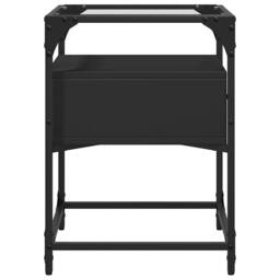 Berkfield Home Decorative Bedside Cabinets 2 pcs Black 40x40x55 cm Engineered Wood - Size: 40 x 40 x 55 cm - thumbnail 6