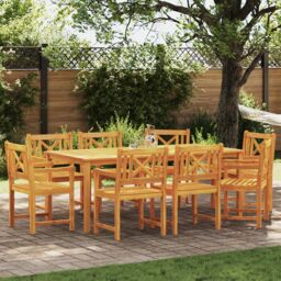 Berkfield Home Garden Chairs 8 pcs 56x55.5x90 cm Solid Wood Acacia in Brown - thumbnail 1