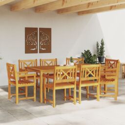 Berkfield Home Garden Chairs 8 pcs 56x55.5x90 cm Solid Wood Acacia in Brown - thumbnail 3