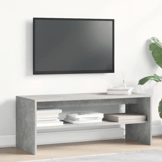 Berkfield Home TV Cabinet Concrete Grey 100x40x40 cm Engineered Wood - Size: 100 x 40 x 40 cm - image 1