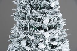 Shatchi Christmas Prelit Holly Snow White Flock Pop up Tree Xmas Home Indoor LED Warm Lights Decorations - Size: 4ft - thumbnail 4