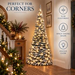 Shatchi 4FT Pre-Lit Green Pop Up Artificial Christmas Tree with Warm White LEDs & Metal Stand - thumbnail 6