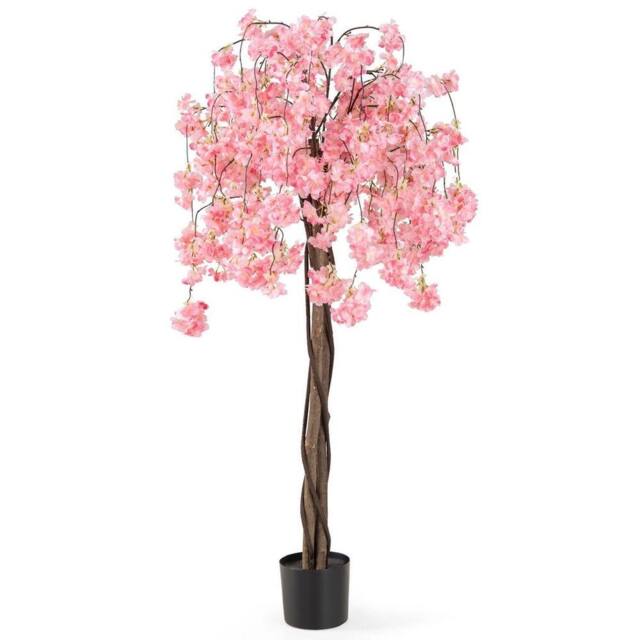 Kelvenix 163CM Tall Artificial Cherry Blossom Tree in Pink - Size: 0.6m2 - image 1