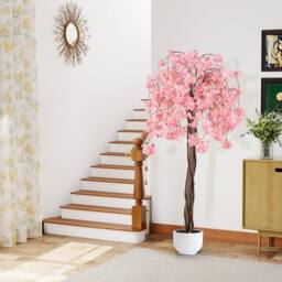 Kelvenix 163CM Tall Artificial Cherry Blossom Tree in Pink - Size: 0.6m2 - thumbnail 3