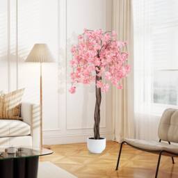 Kelvenix 163CM Tall Artificial Cherry Blossom Tree in Pink - Size: 0.6m2 - thumbnail 4