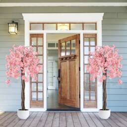 Kelvenix 163CM Tall Artificial Cherry Blossom Tree in Pink - Size: 0.6m2 - thumbnail 5