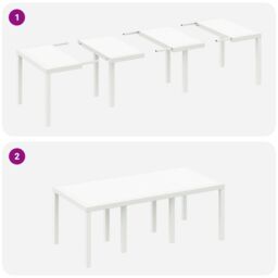 Berkfield Home 9 Piece Garden Dining Set with Cushions, White Poly Rattan - thumbnail 9