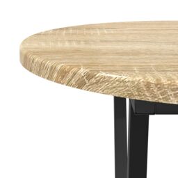 Berkfield Home Coffee Table in Sonoma Oak - 80x40x40.5 cm - Made of Engineered Wood & Metal in Beige - thumbnail 6