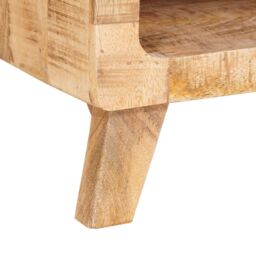 Berkfield Home End Tables with Shelf with Storage Brown 40 x 40 x 49 cm Solid mango wood - thumbnail 8