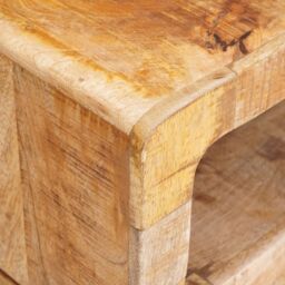 Berkfield Home End Tables with Shelf with Storage Brown 40 x 40 x 49 cm Solid mango wood - thumbnail 7