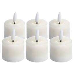 Hill Interiors Luxe Collection Natural Glow Led Tealight Candles (Pack Of 6) in Cream - thumbnail 3