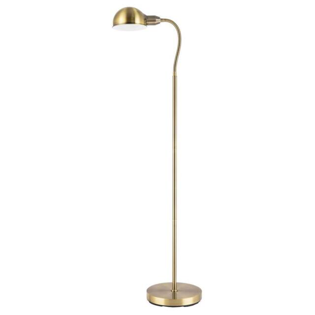 Happy Homewares Traditional Antique Brass Task Reading Floor Lamp with Adjustable Head in Metallic Gold - image 1
