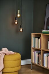Nordlux Paco Pendant Light Brass Metal Dining Room E27 Mains in Gold - thumbnail 4