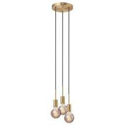 Nordlux Paco Pendant Light Brass Metal Dining Room E27 Mains in Gold - thumbnail 2