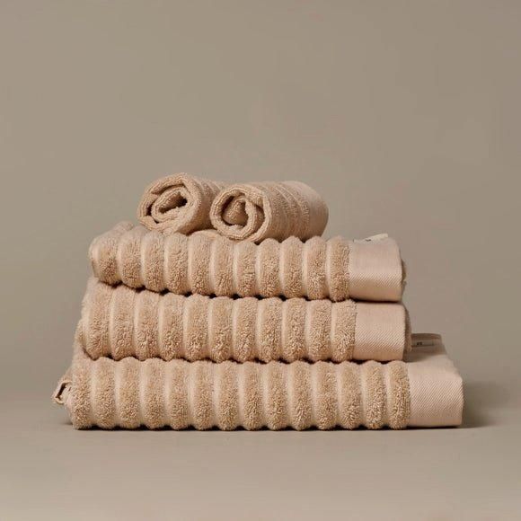 Misona Luxury Ribbed Bath Towel - 100% GOTS Cotton in Natural - image 1