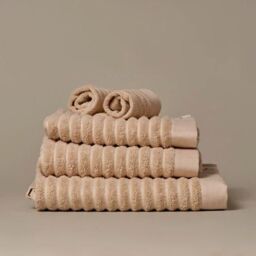 Misona Luxury Ribbed Bath Towel - 100% GOTS Cotton in Natural