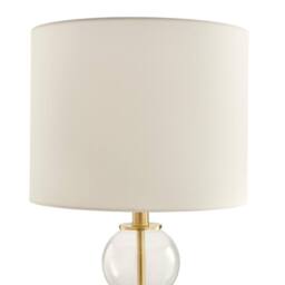FurnitureboxUK Misha Glass & Brass Bubble Stack Pillar Table Lamp in White - thumbnail 6