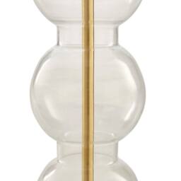 FurnitureboxUK Misha Glass & Brass Bubble Stack Pillar Table Lamp in White - thumbnail 8