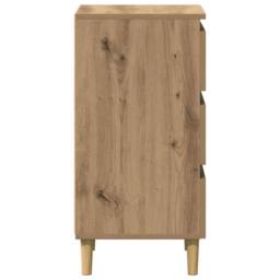 Berkfield Home Classic Bedside Cabinet Artisan Oak 40x35x69 cm Engineered Wood in Brown - Size: 40 x 35 x 69 cm - thumbnail 5
