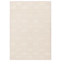 The Rug Shop UK Cream Handmade Wool Modern Geometric Cheque Easy To Clean Rug - Size: 200 cm x 290 cm - thumbnail 8