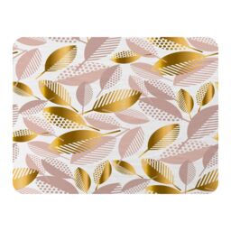 Benjamin Tate Design Pastel Rose & Gold Autumn Blanket in Natural - Size: 120 cm x 150 cm - thumbnail 1